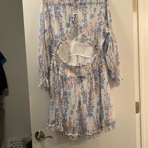 SHEIN Floral Cut out Back Dress